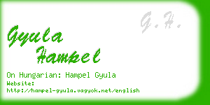 gyula hampel business card